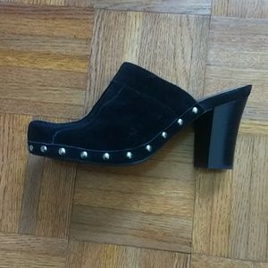 Genuine suede leather studded clogs size 11